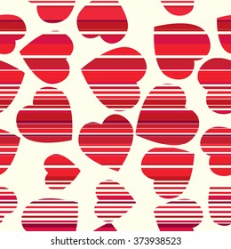 Valentine pattern. Seamless texture with hearts. Valentines day vector. Flat style background for invitation.