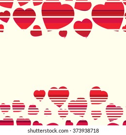 Valentine pattern. Seamless texture with hearts. Valentines day vector. Flat style background for invitation.
