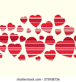 Valentine pattern. Seamless texture with hearts. Valentines day vector. Flat style background for invitation.