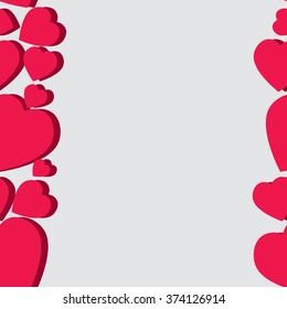 Valentine pattern. Seamless texture with hearts. Valentines day vector. Flat style background for invitation.