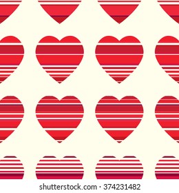 Valentine pattern. Seamless texture with hearts. Valentines day vector. Flat style background for invitation.