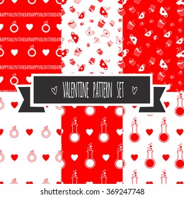 Valentine Pattern Set Seamless 