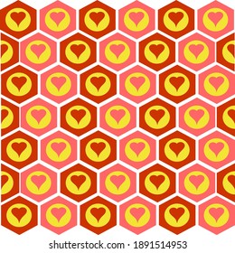 Valentine pattern. Simple repeating texture love pattern. Vector illustration.