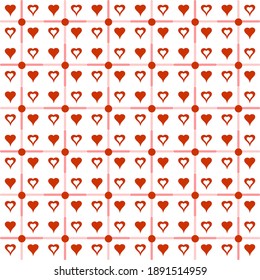 Valentine pattern. Simple repeating texture love pattern. Vector illustration.