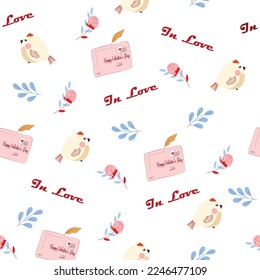 Valentine pattern template repeating loves elements 