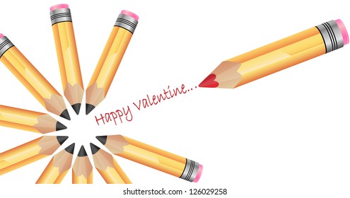Valentine pencils