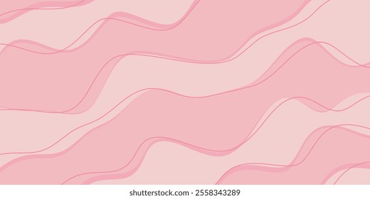 valentine pink background with copy space area, design with wave pattern. template for banner, greeting card, flyer, social media, presentation, web.