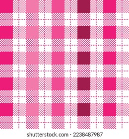 Valentine pink colors checkered background, plaid texture seamless pattern fabric checkered background, gingham background