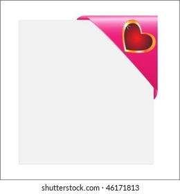 Valentine pink corner with heart