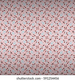 Valentine pink decorative seamless pattern in tribal style. Simple mosaic repeatable backdrop.