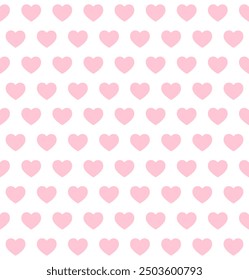 Valentine pink hearts seamless pattern texture