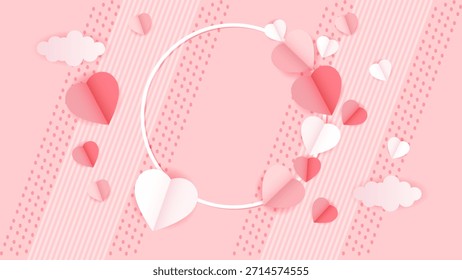 Vector de fondo de amor rosa de San Valentín