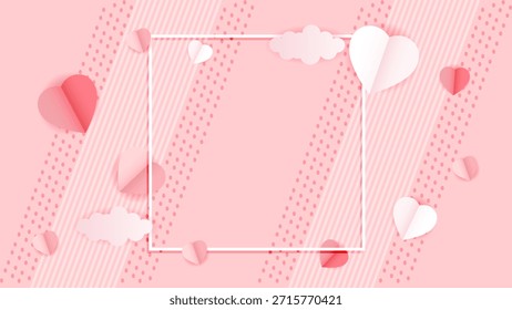 Vector de fondo de amor rosa de San Valentín