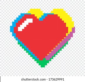 valentine pixel art theme