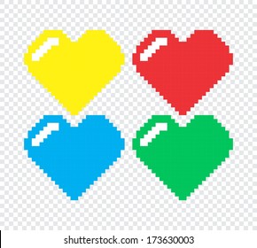 valentine pixel art theme