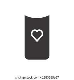 Valentine pocket icon ,  glyph style, , Valentines day signs and love symbols. Wedding infographics, 