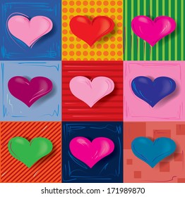 Valentine,  Pop art, (Vector)