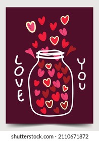 valentine postcard brochure poster elements art design vector illustration