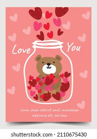 valentine postcard brochure poster elements art design vector illustration
