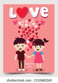 valentine postcard brochure poster elements art design vector illustration