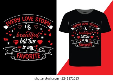 Valentine print ready t-shirt design 