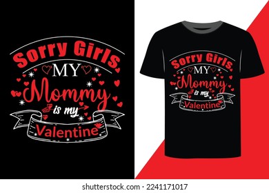 Valentine print ready t-shirt design 