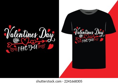 Valentine print ready t-shirt design 