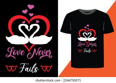 Valentine print ready t-shirt design 