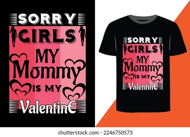Valentine print ready t-shirt design 
