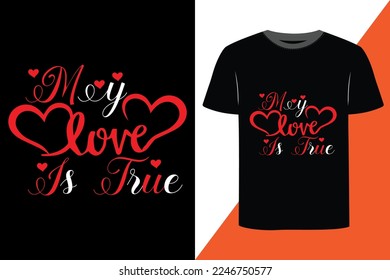 Valentine print ready t-shirt design 
