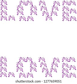 Valentine purple frame.