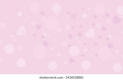 Valentine purple heart bokeh background.