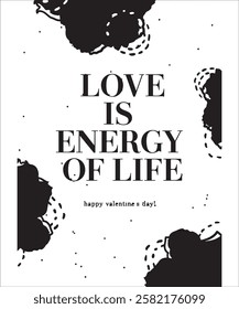 valentine quates with design illustration
