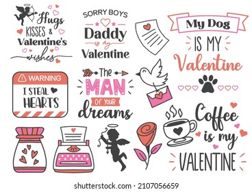 ilustración de cita valentina Vector para banner, afiche, volante