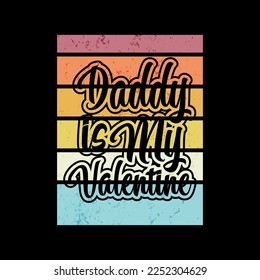Valentine Quotes With Retro Striped Sunset