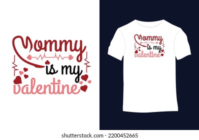 Valentine quotes vector t-shirt design with silhouettes, typography, print, 