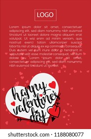 Valentine red card Template