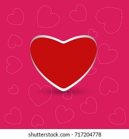 Valentine Red Heart Background