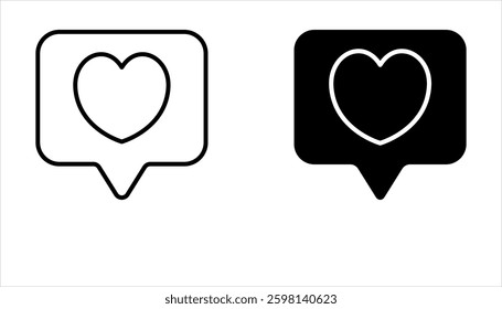Valentine red heart icon set, Heart shape Isolated on white background