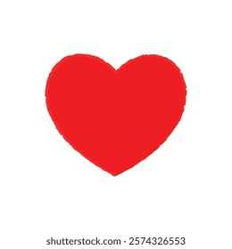 Valentine red heart icon. Heart shape vector illustration Isolated on white background.