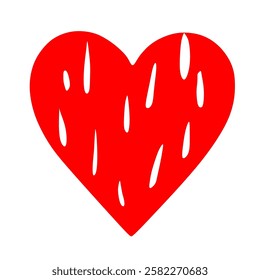 Valentine red heart icon. Heart shape Isolated on white background.
