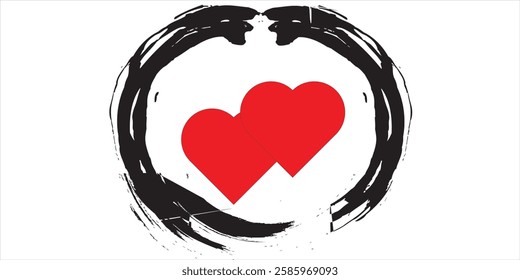 Valentine red heart icon. Heart shape Isolated on white background.