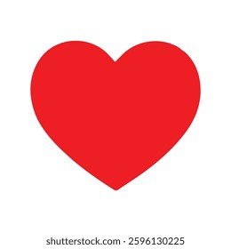 Valentine red heart icon. Heart shape Isolated on white background. Vector illustration eps file