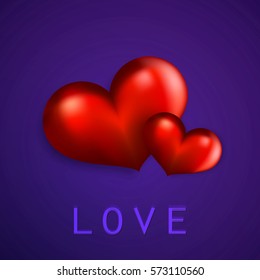 Valentine red heart on background. Simple heart icon vector EPS-10