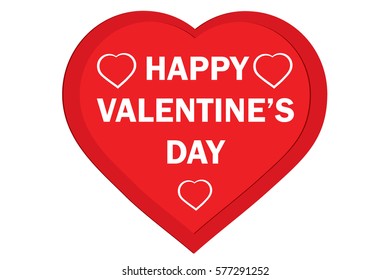 Valentine red heart on white background. Simple heart icon vector EPS-10