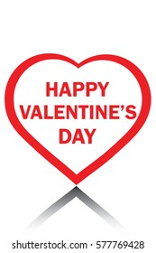 Valentine red heart on white background. Simple heart icon vector EPS-10