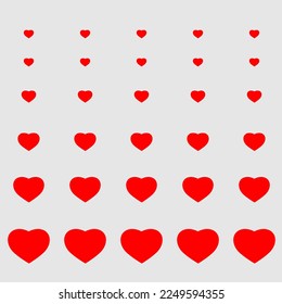 Valentine, Red heart pattern background for expressing beautiful love.