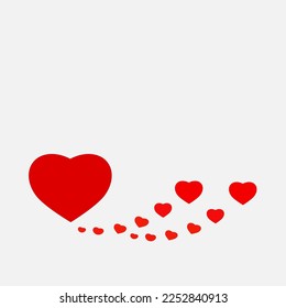 Valentine, Red heart pattern background for expressing beautiful love.