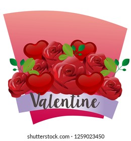 valentine with red rose theme
