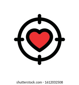 valentine related love and romance finding location vector with editable stroke